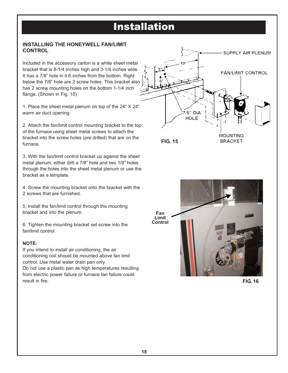 Installation | Yukon Advanced Optics Oil Furnace User Manual | Page 18 / 64