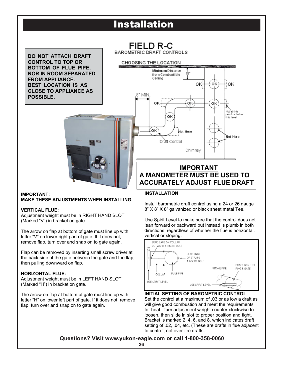 Installation | Yukon Advanced Optics Oil Furnace User Manual | Page 26 / 64