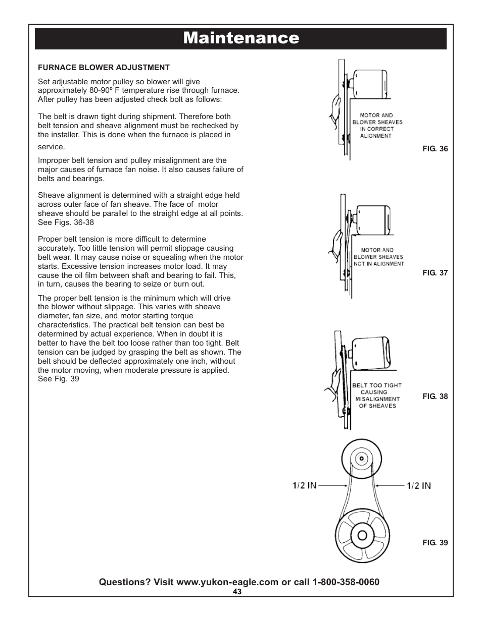 Maintenance | Yukon Advanced Optics Oil Furnace User Manual | Page 43 / 64