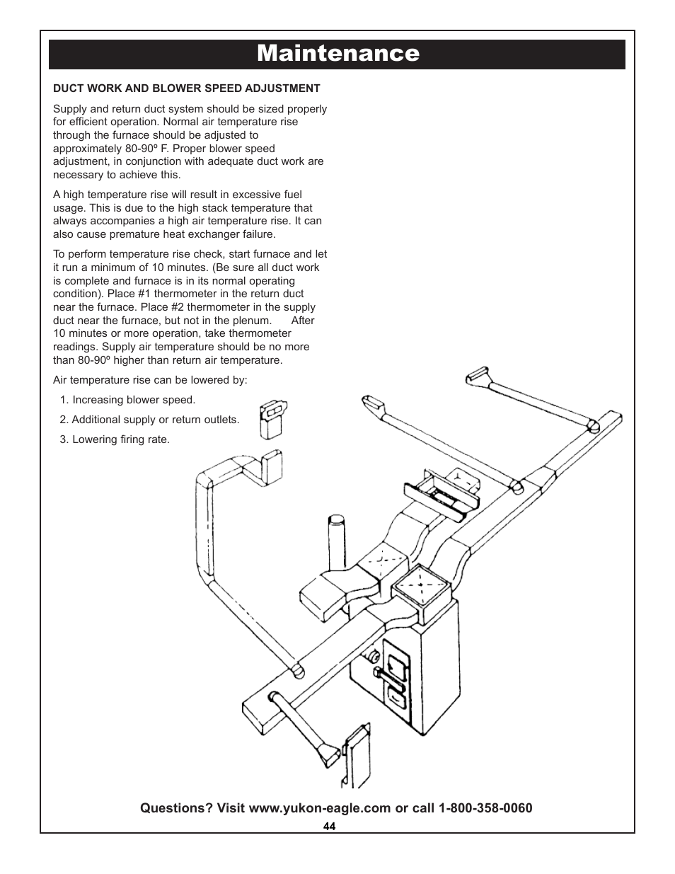 Heading maintenance | Yukon Advanced Optics Oil Furnace User Manual | Page 44 / 64
