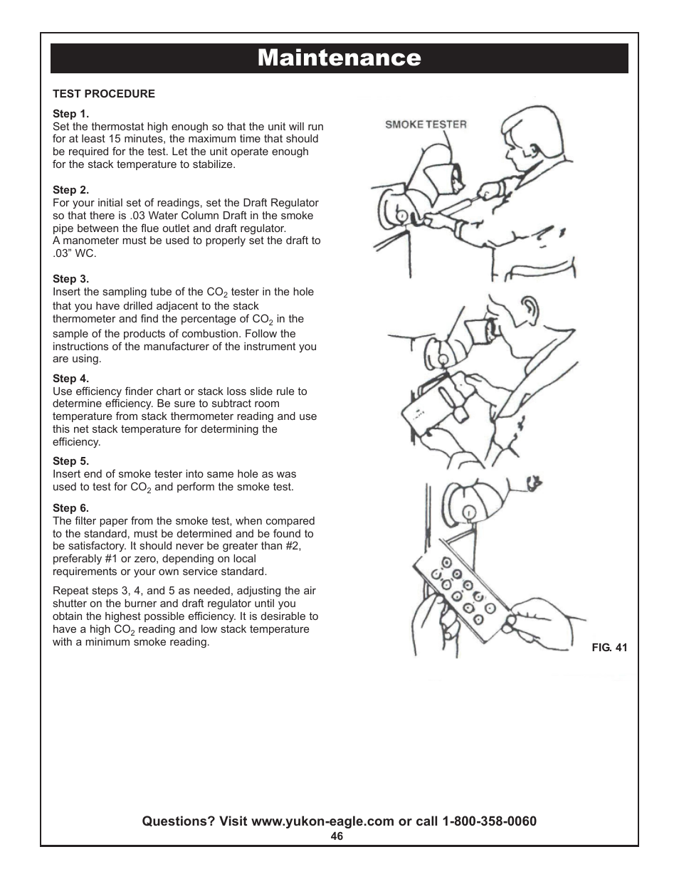 Maintenance | Yukon Advanced Optics Oil Furnace User Manual | Page 46 / 64