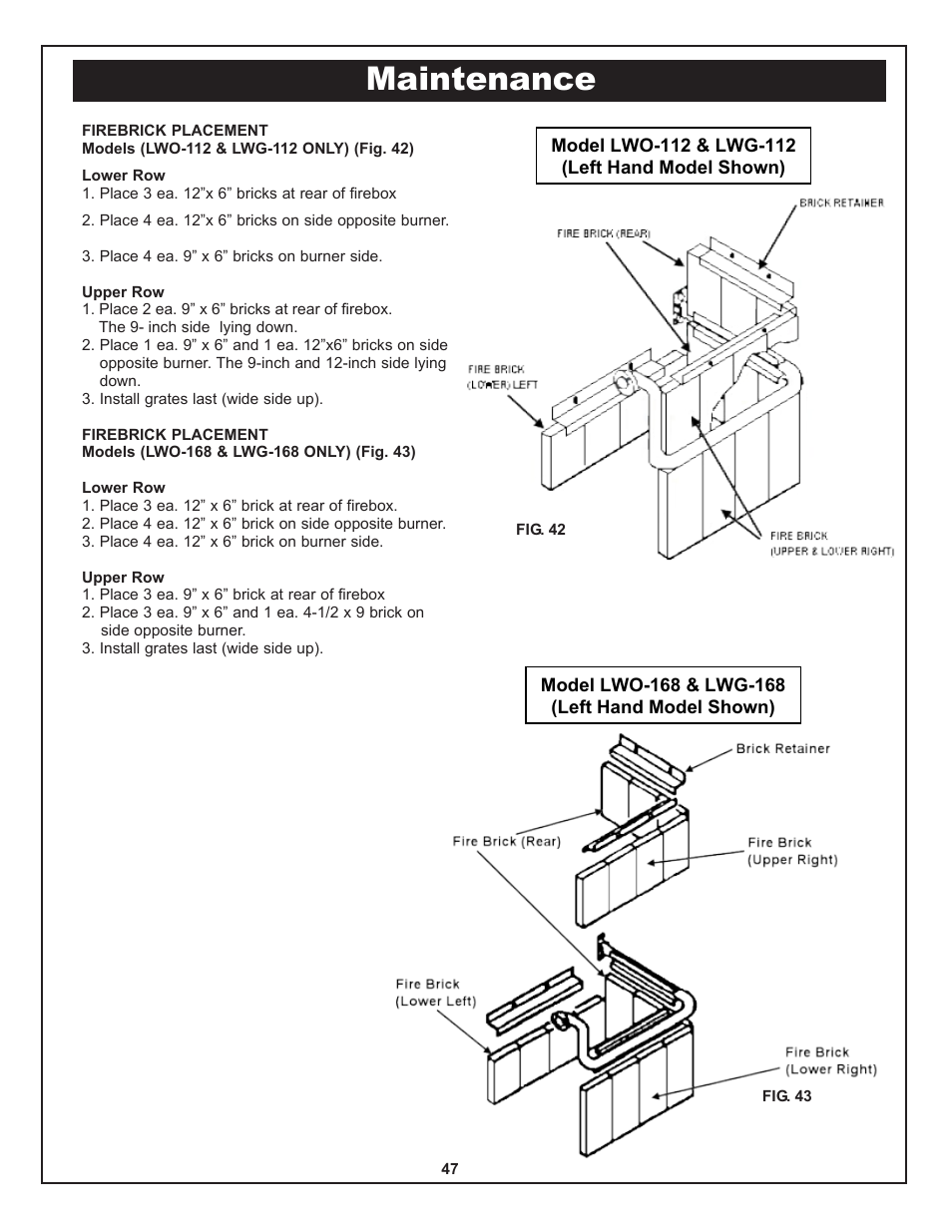 Maintenance | Yukon Advanced Optics Oil Furnace User Manual | Page 47 / 64