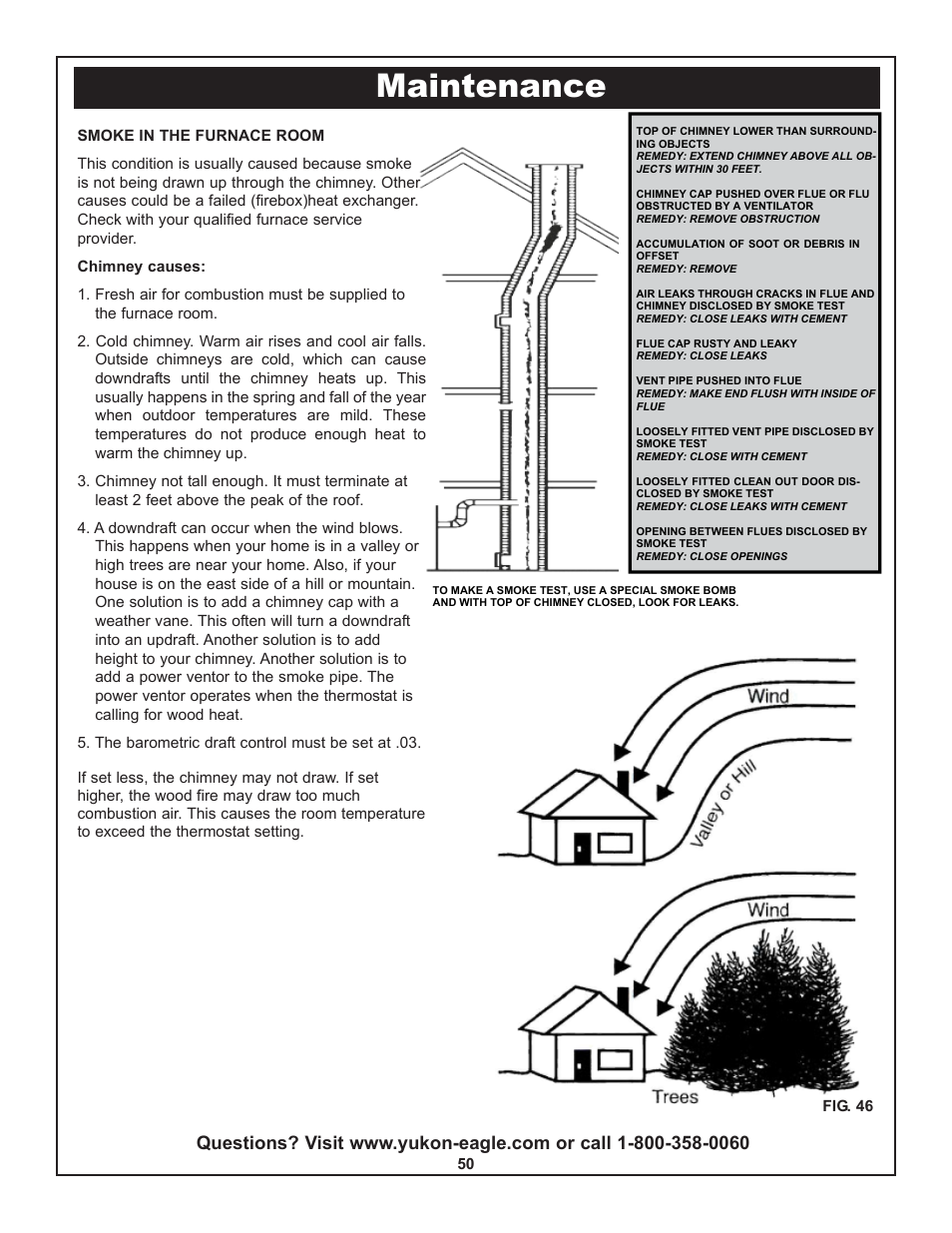 Maintenance | Yukon Advanced Optics Oil Furnace User Manual | Page 50 / 64