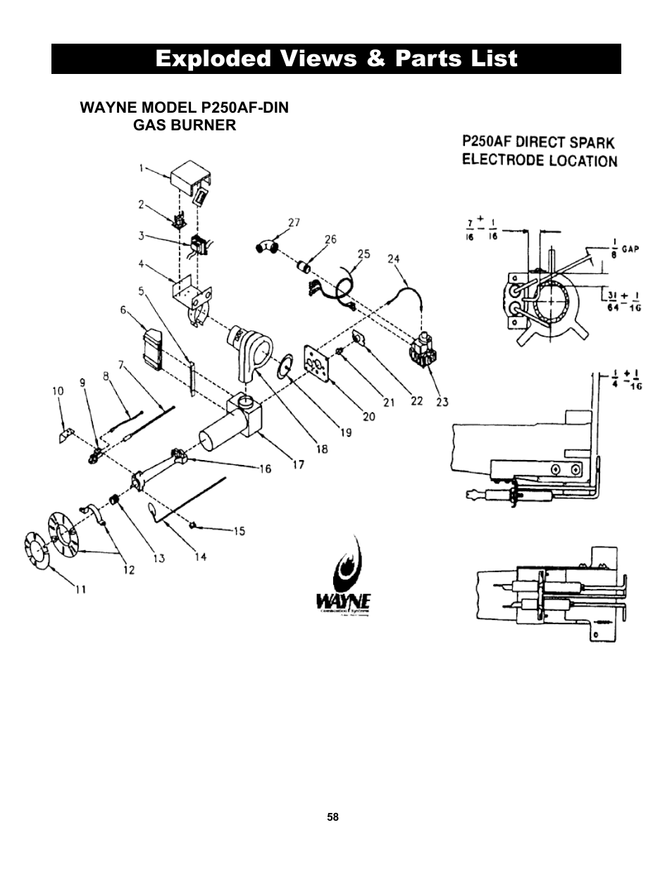 Exploded views & parts list | Yukon Advanced Optics Oil Furnace User Manual | Page 58 / 64