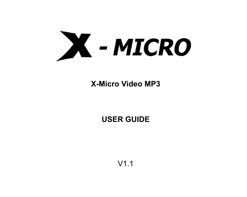 X-Micro Tech. XMP3-M256F User Manual | 72 pages