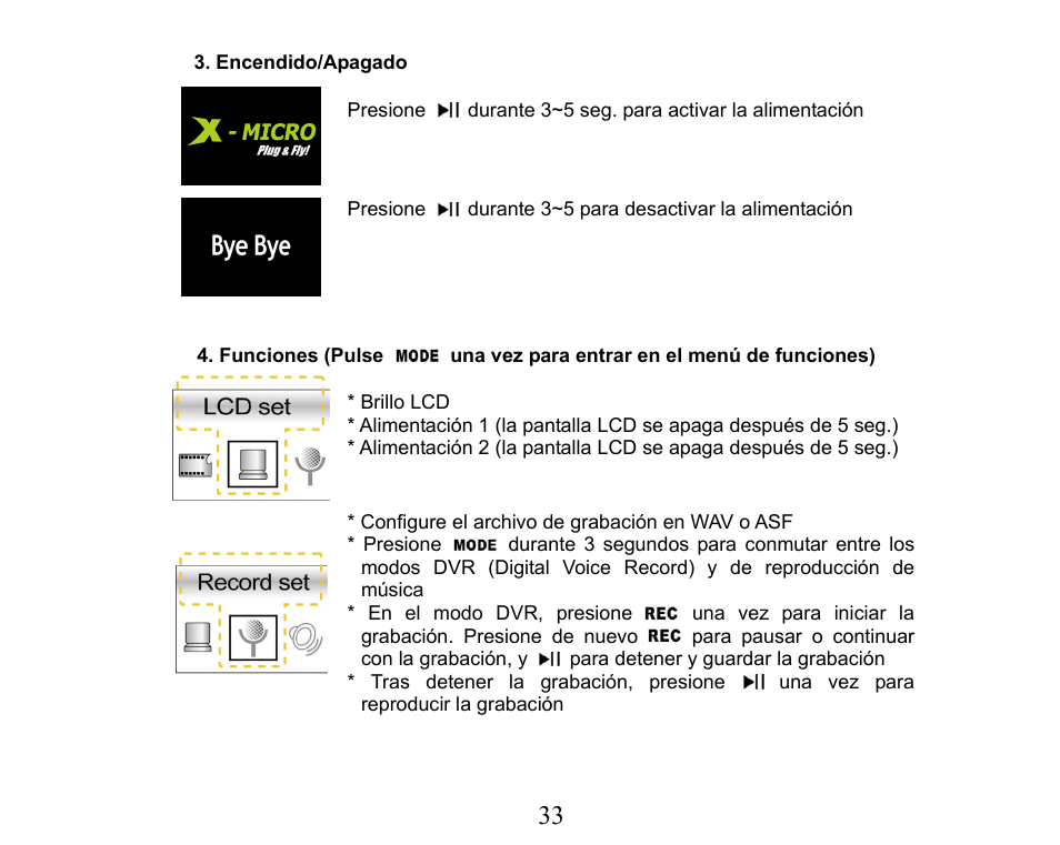 X-Micro Tech. XMP3-M256F User Manual | Page 34 / 72