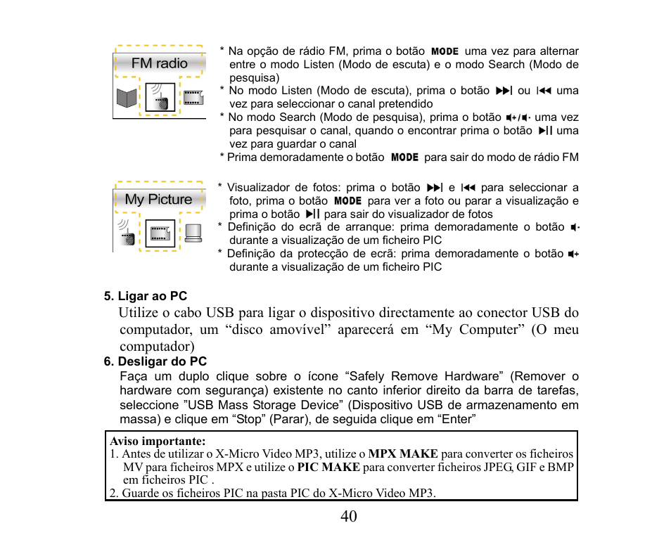 X-Micro Tech. XMP3-M256F User Manual | Page 41 / 72