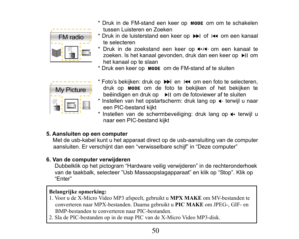 X-Micro Tech. XMP3-M256F User Manual | Page 51 / 72