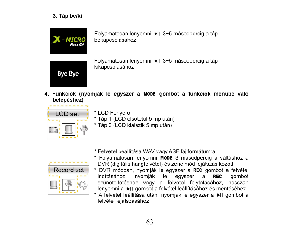 X-Micro Tech. XMP3-M256F User Manual | Page 64 / 72