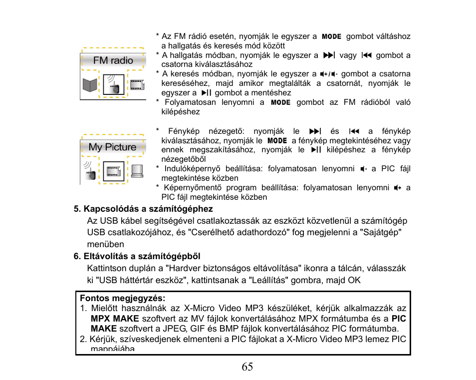 X-Micro Tech. XMP3-M256F User Manual | Page 66 / 72