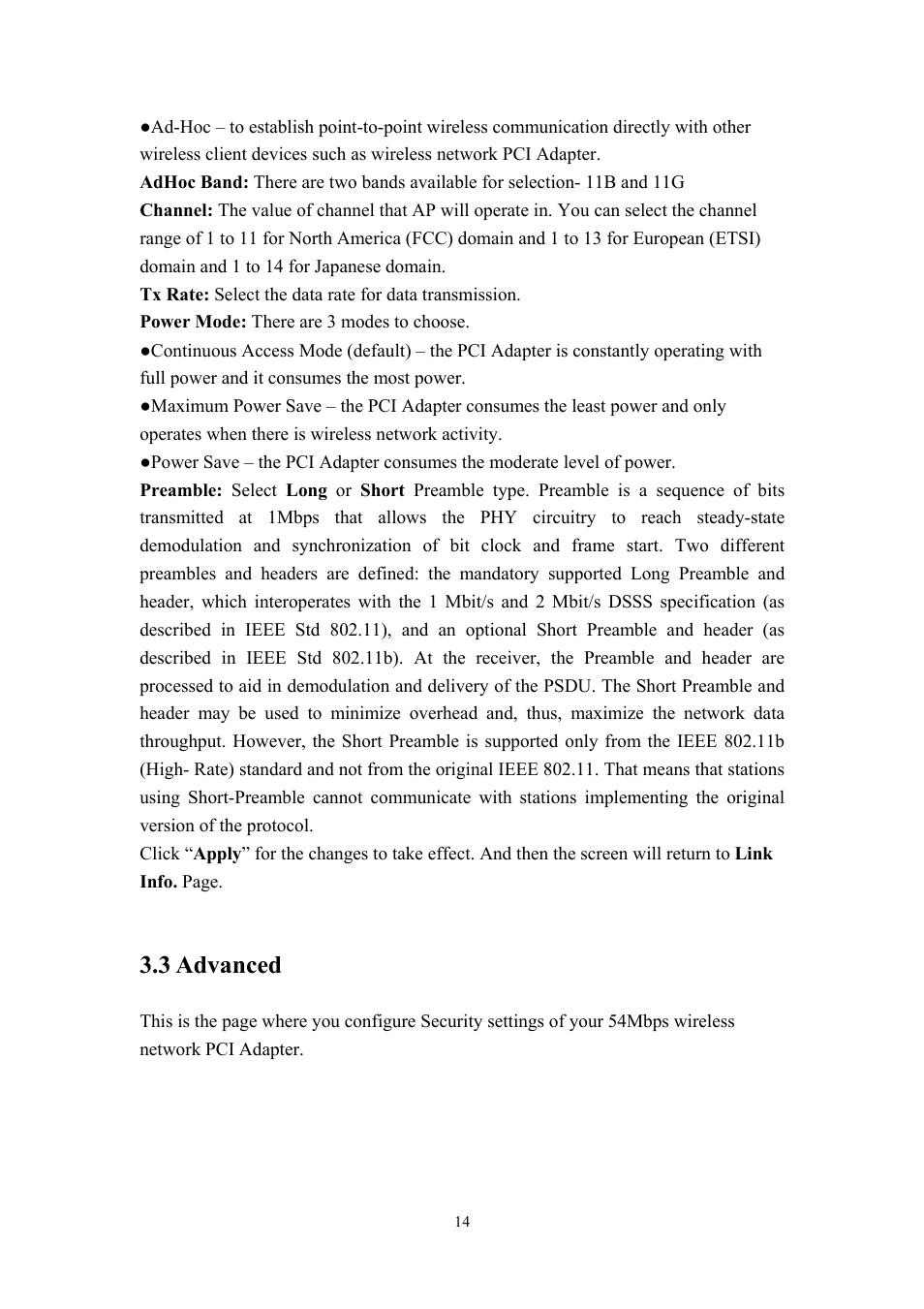 3 advanced | X-Micro Tech. PCI Adapter fxmicro User Manual | Page 14 / 23