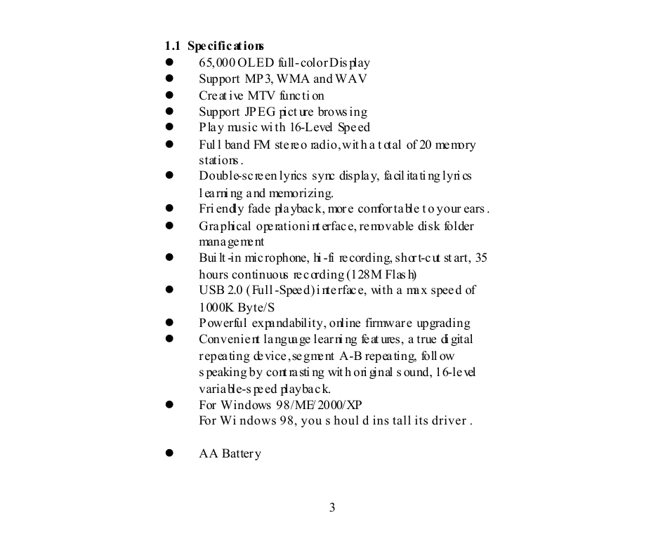 X-Micro Tech. 400 User Manual | Page 4 / 59
