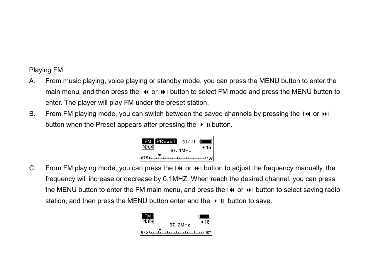 3fm tuner | X-Micro Tech. EVA 130 User Manual | Page 16 / 27