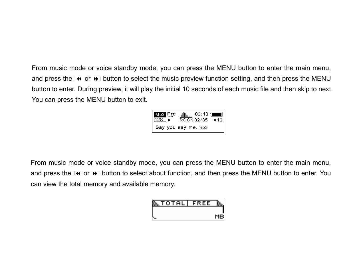 5previous function, 6about | X-Micro Tech. EVA 130 User Manual | Page 20 / 27