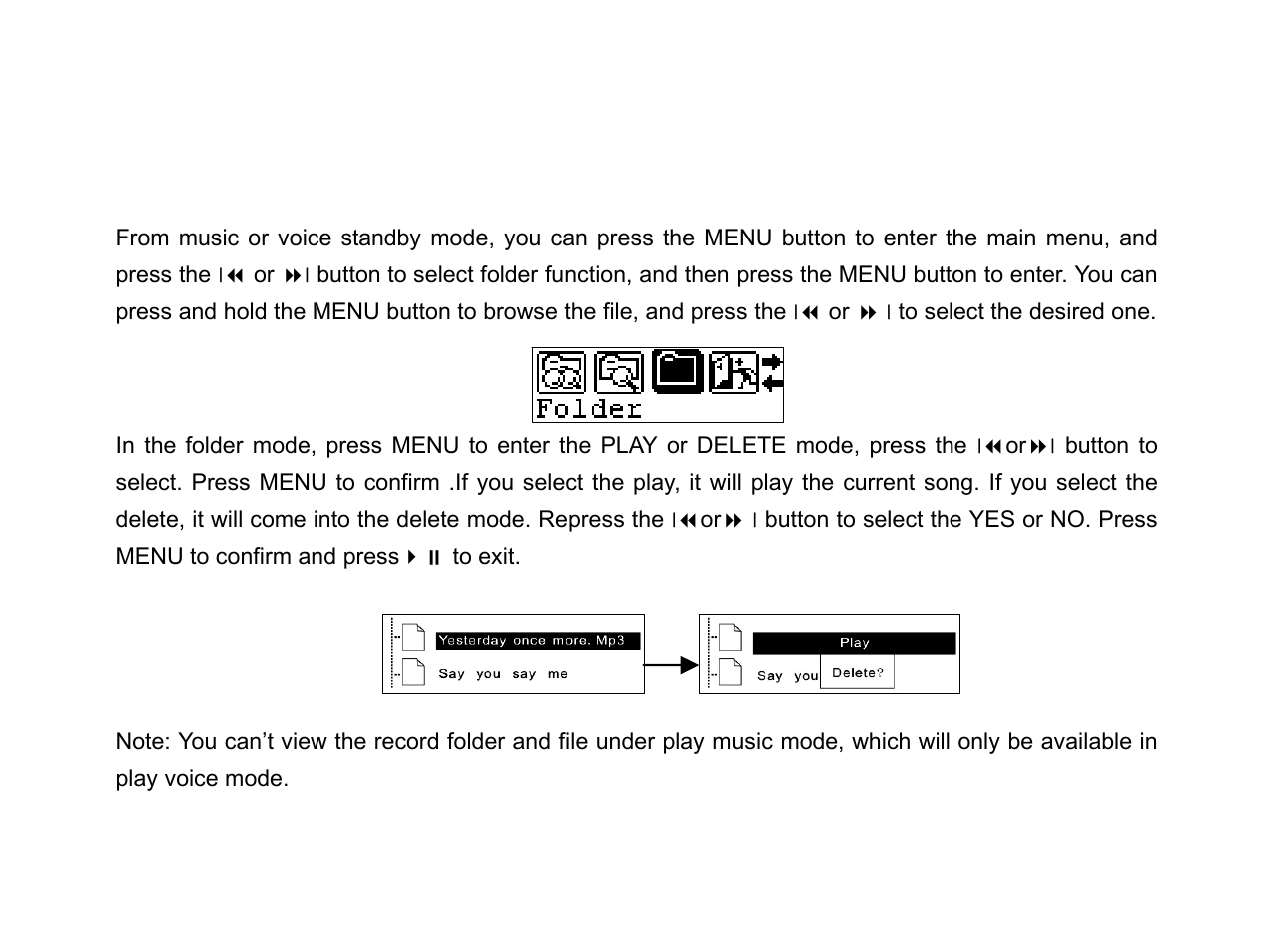 7folder fucntion | X-Micro Tech. EVA 130 User Manual | Page 21 / 27