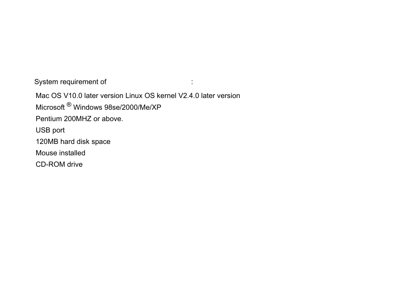 System requirements | X-Micro Tech. EVA 130 User Manual | Page 6 / 27