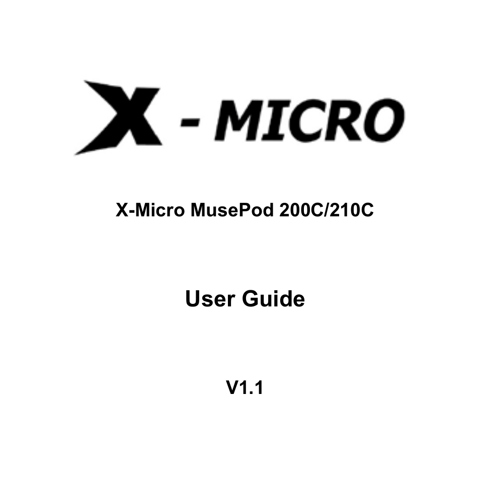 X-Micro Tech. XMP3-N20GFT 210C User Manual | 72 pages