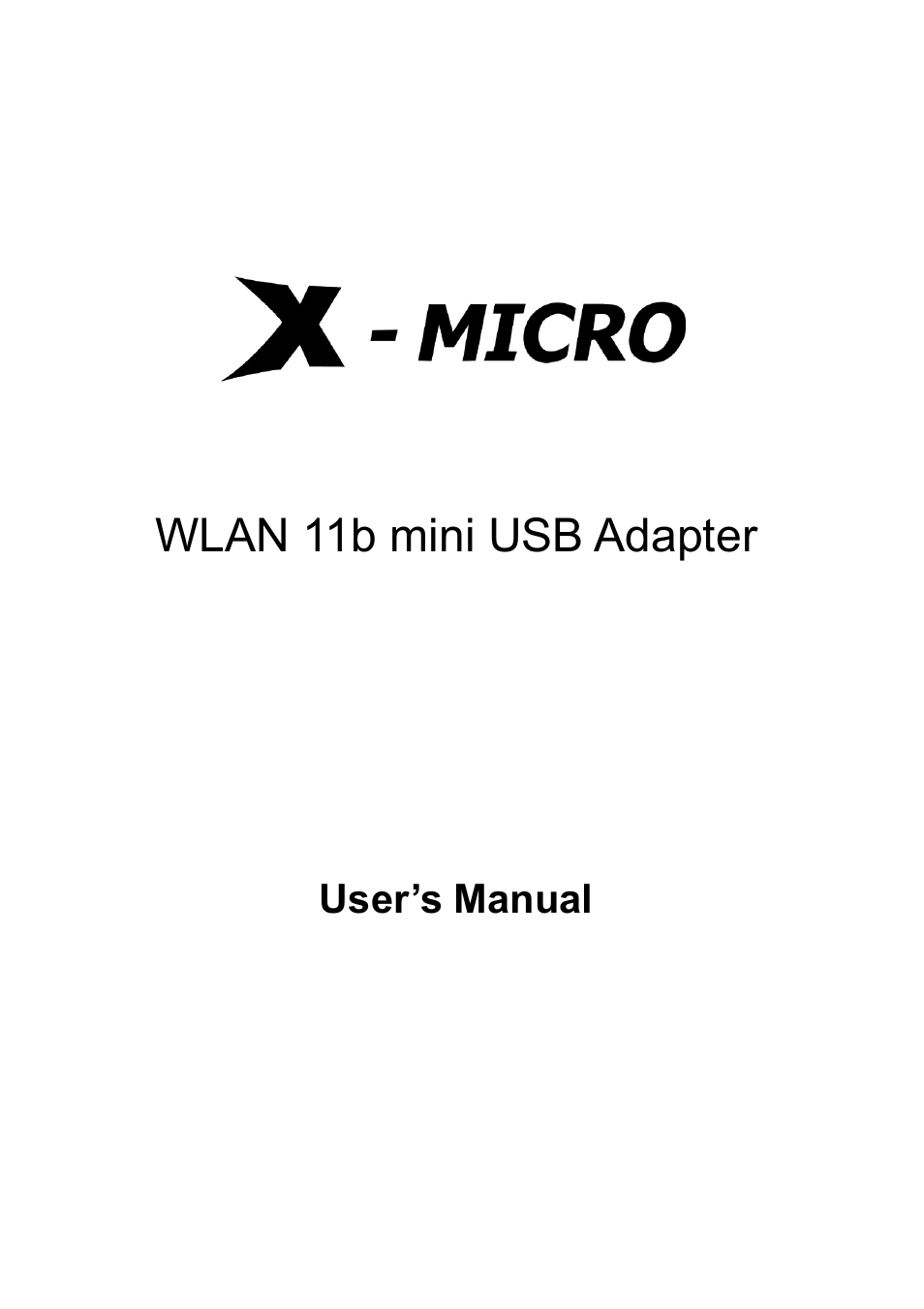 X-Micro Tech. 11b mini User Manual | 22 pages