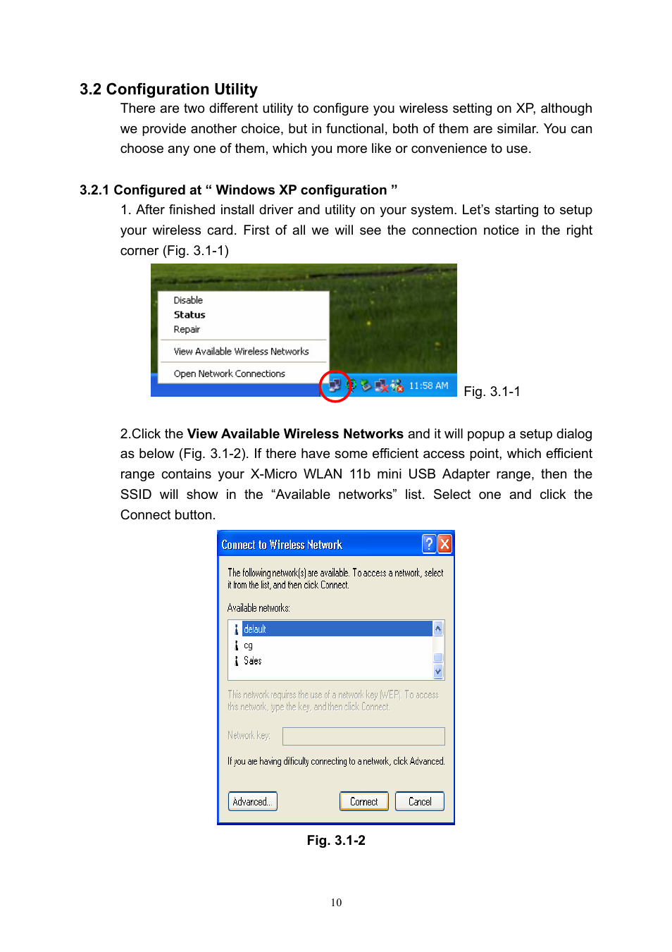 2 configuration utility | X-Micro Tech. 11b mini User Manual | Page 11 / 22