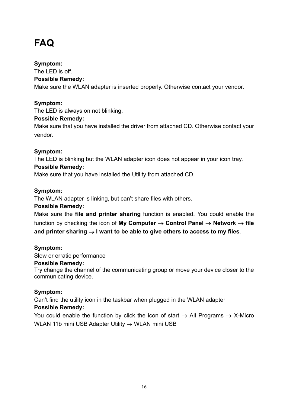 X-Micro Tech. 11b mini User Manual | Page 17 / 22