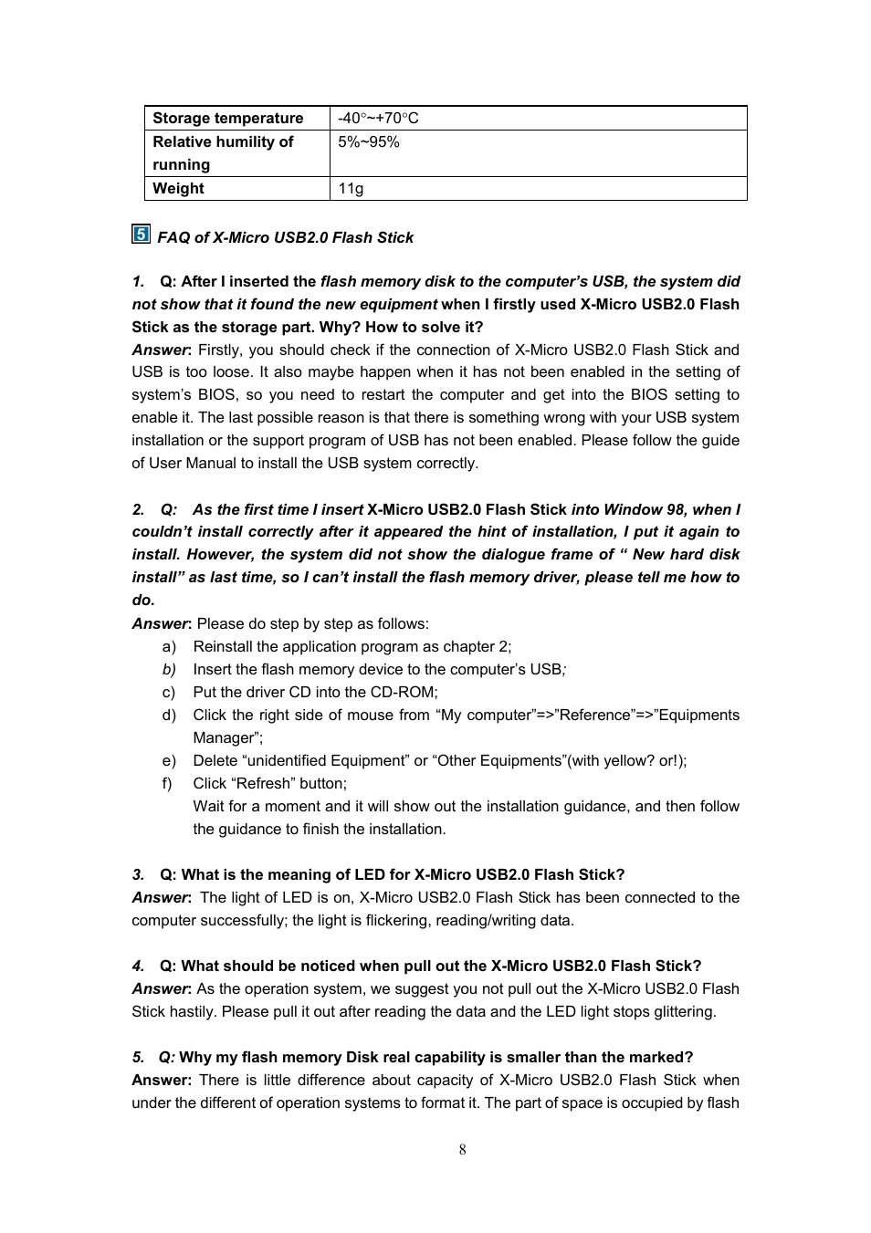 X-Micro Tech. USB2.0 Flash Stick User Manual | Page 10 / 12