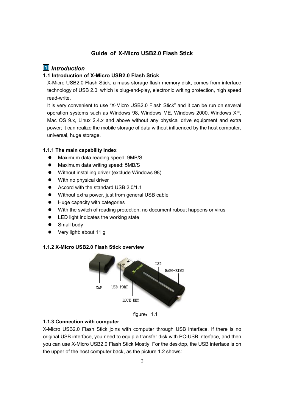 X-Micro Tech. USB2.0 Flash Stick User Manual | Page 4 / 12
