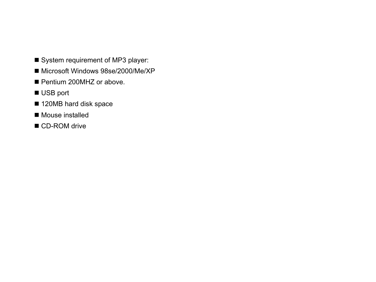 System requirement | X-Micro Tech. EVA 310 User Manual | Page 8 / 29