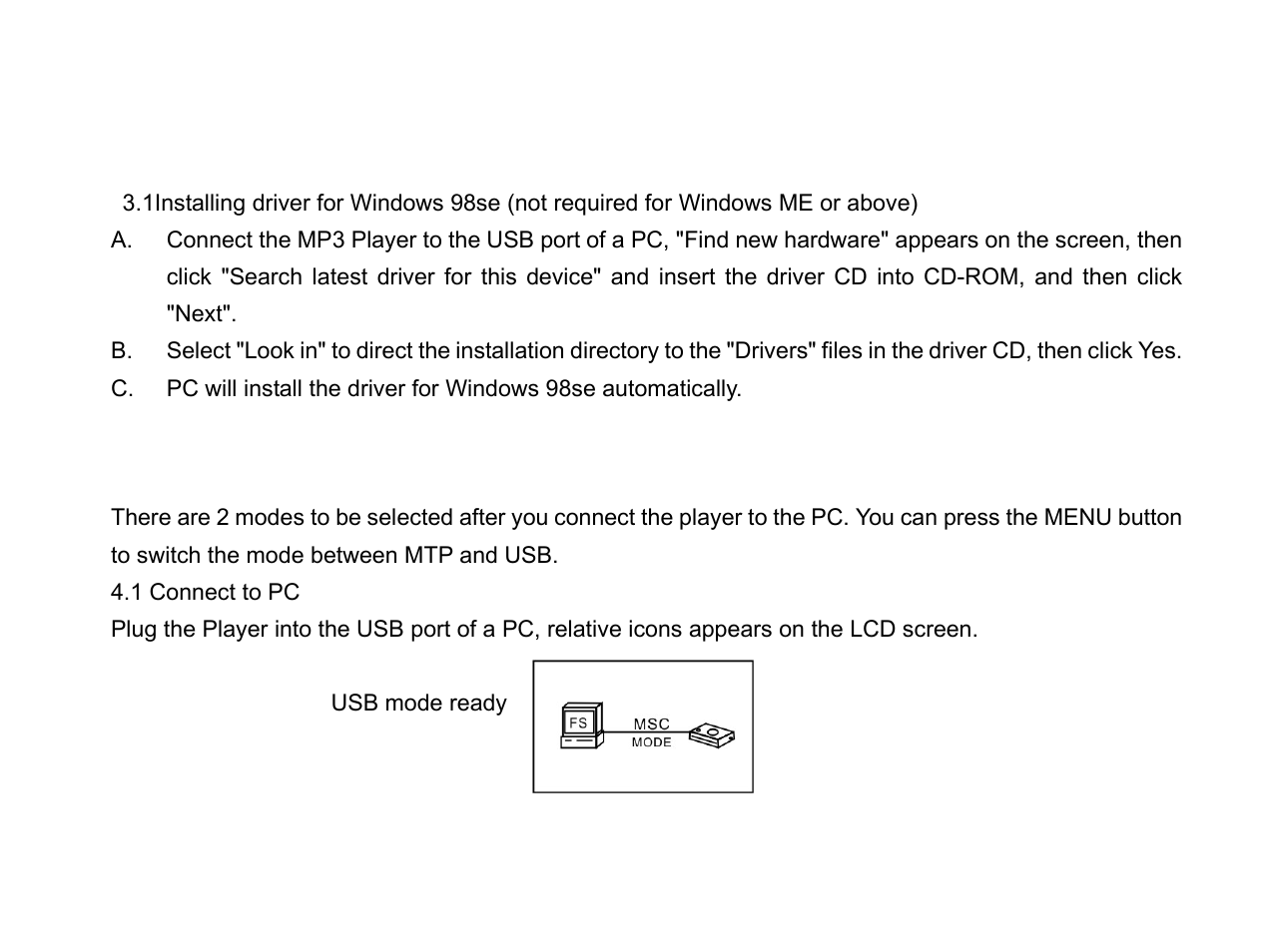 Installation instruction, Connecting/ downloading/ disconnecting | X-Micro Tech. EVA 310 User Manual | Page 9 / 29