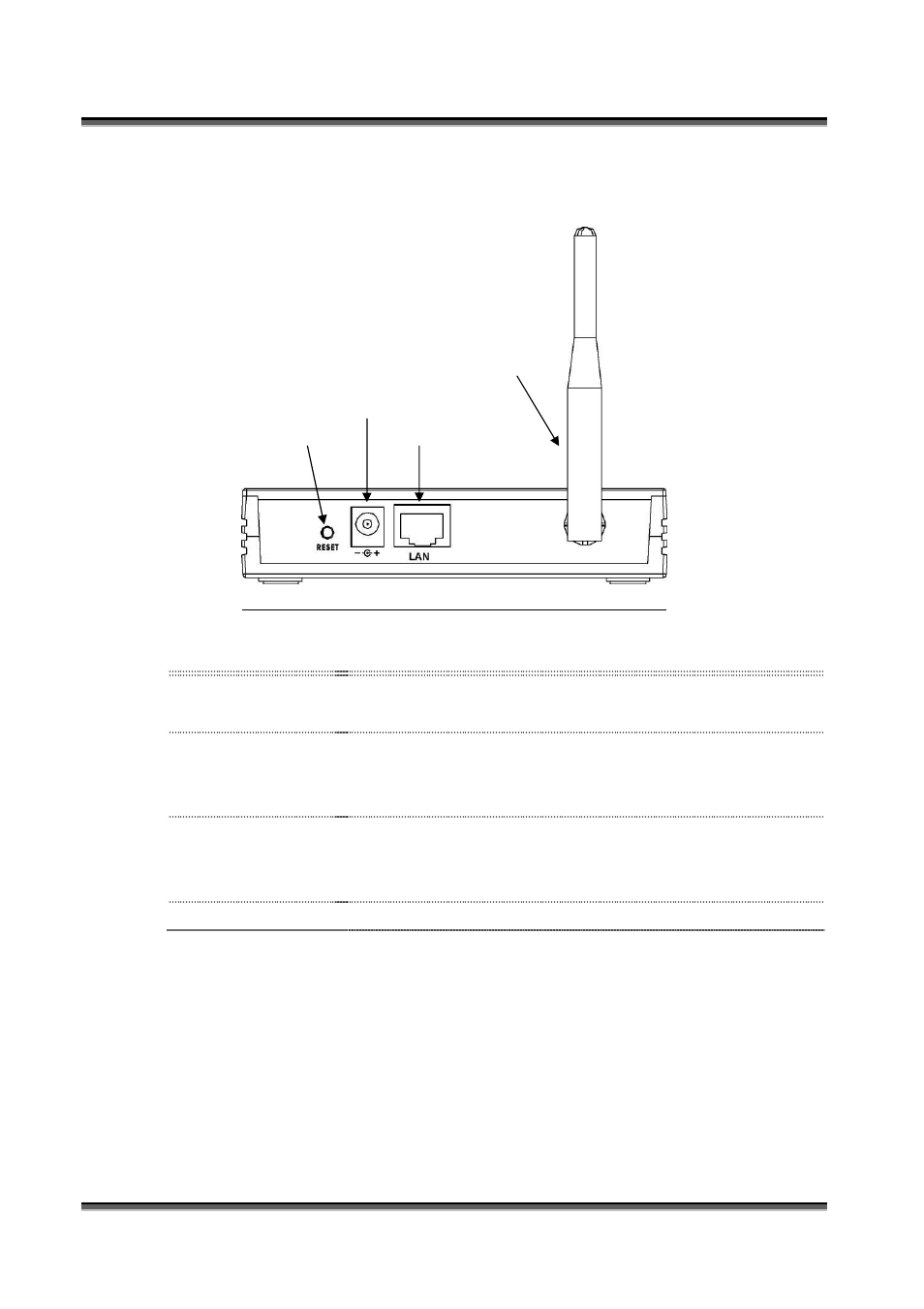 Rear panel description, Anel, Escription | 5 rear panel description | X-Micro Tech. WLAN 11b Access Point User Manual | Page 7 / 32