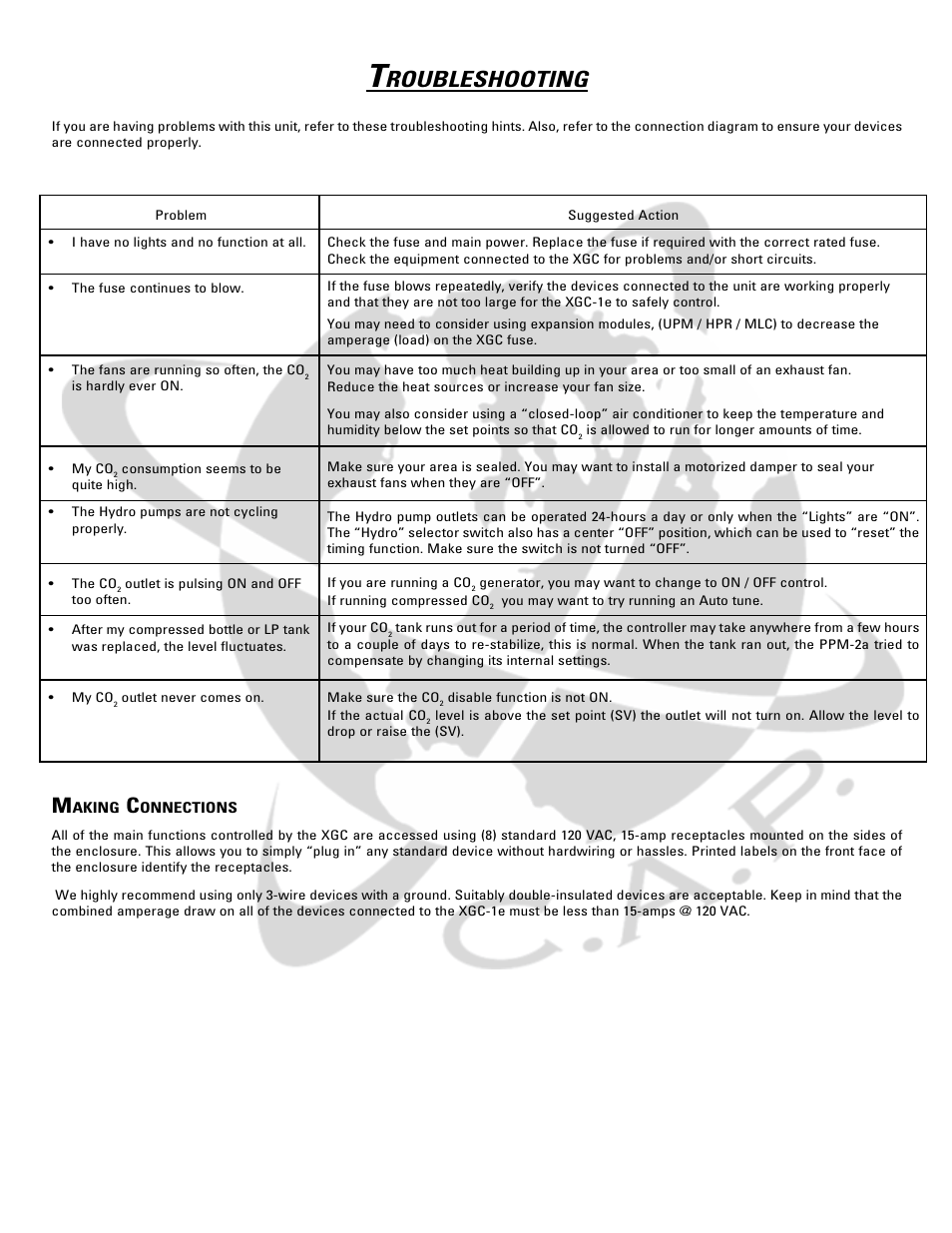 Roubleshooting | XtremeMac XGC-1e User Manual | Page 10 / 11