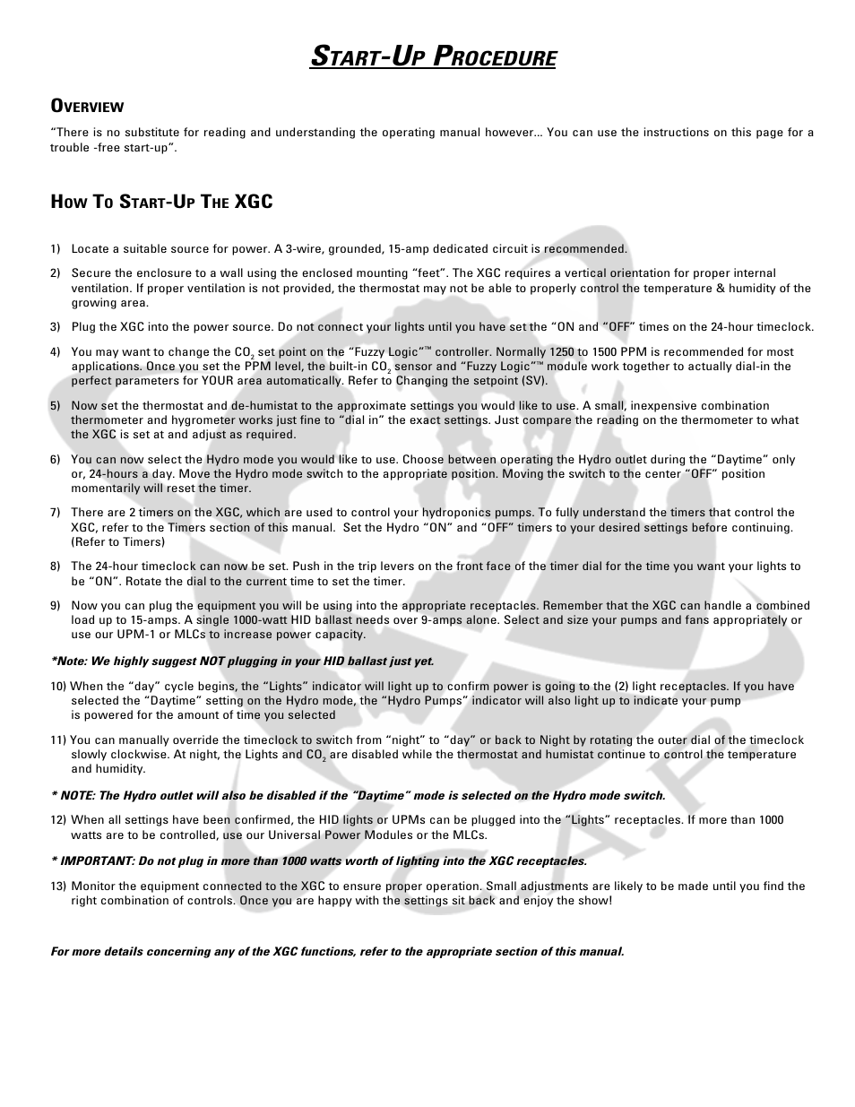 Tart, Rocedure | XtremeMac XGC-1e User Manual | Page 3 / 11