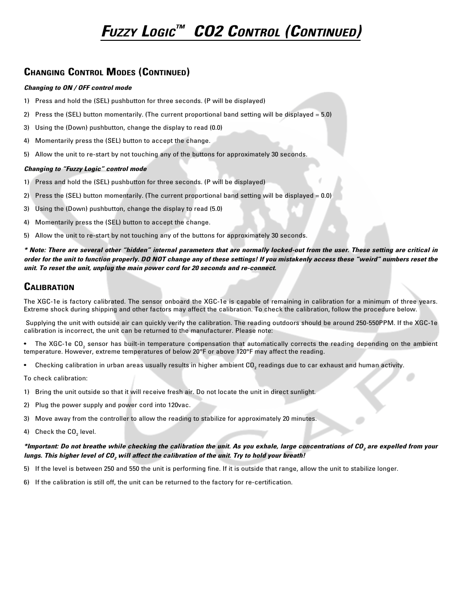 Co2 c, Uzzy, Ogic | Ontrol, Ontinued | XtremeMac XGC-1e User Manual | Page 8 / 11