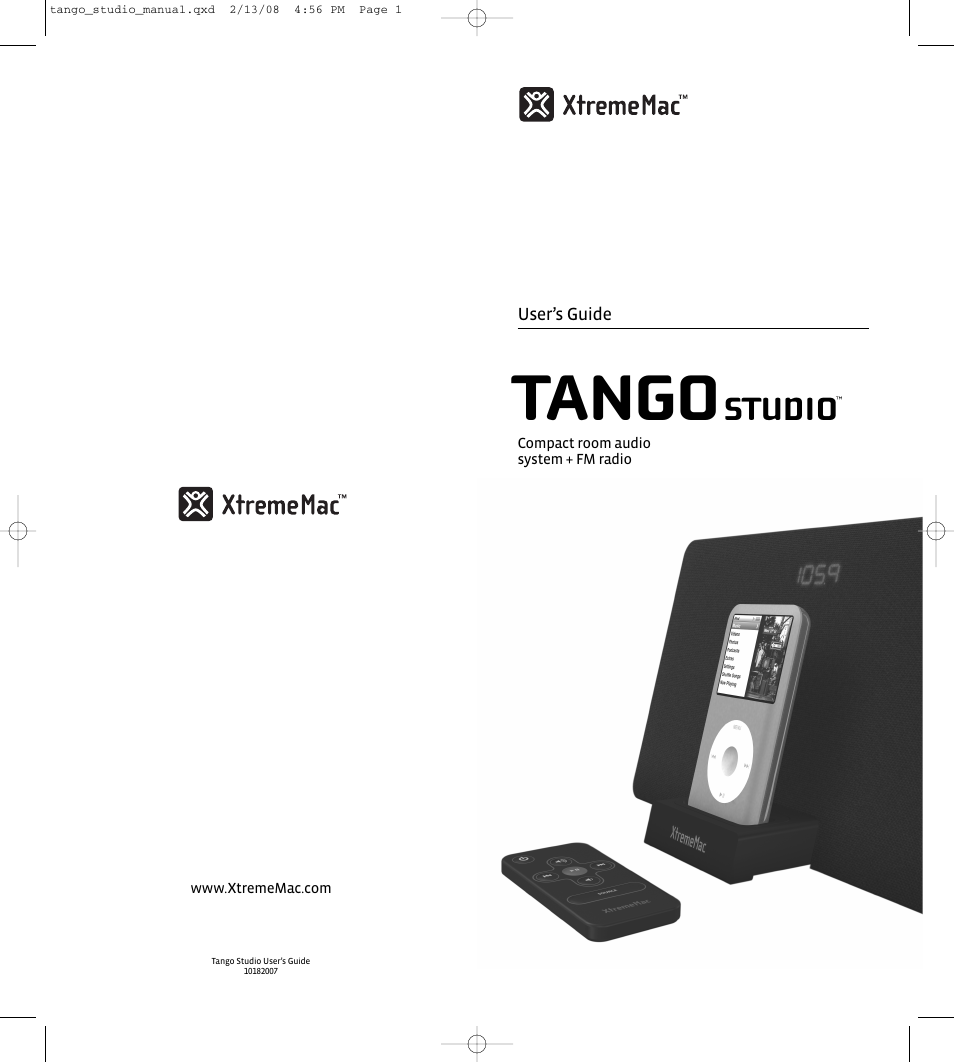 XtremeMac Tango Studio 10182007 User Manual | 20 pages