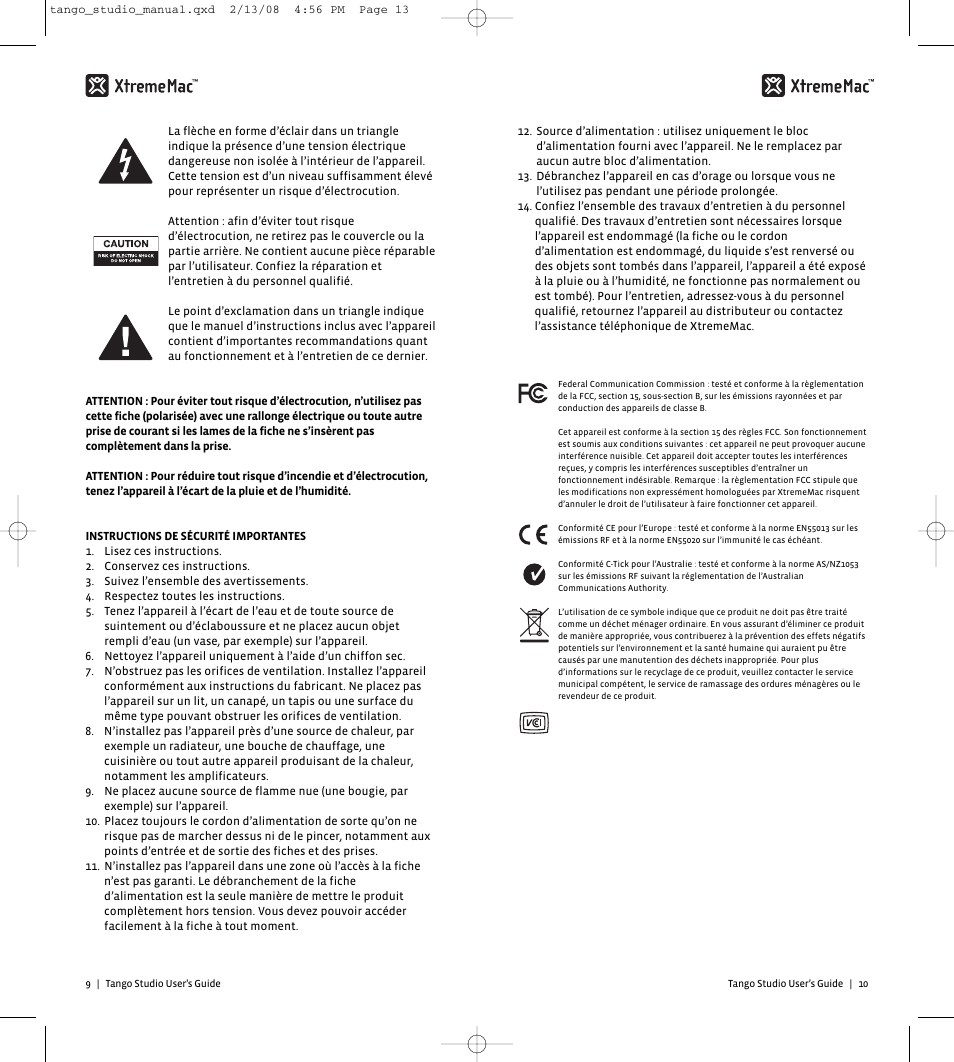 XtremeMac Tango Studio 10182007 User Manual | Page 7 / 20