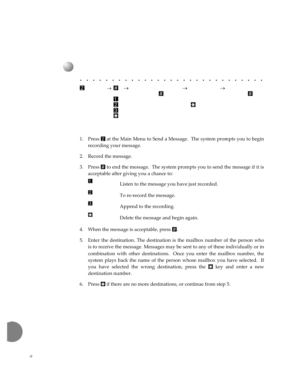 Sending a message | Xblue Networks XPLUS100 User Manual | Page 18 / 24