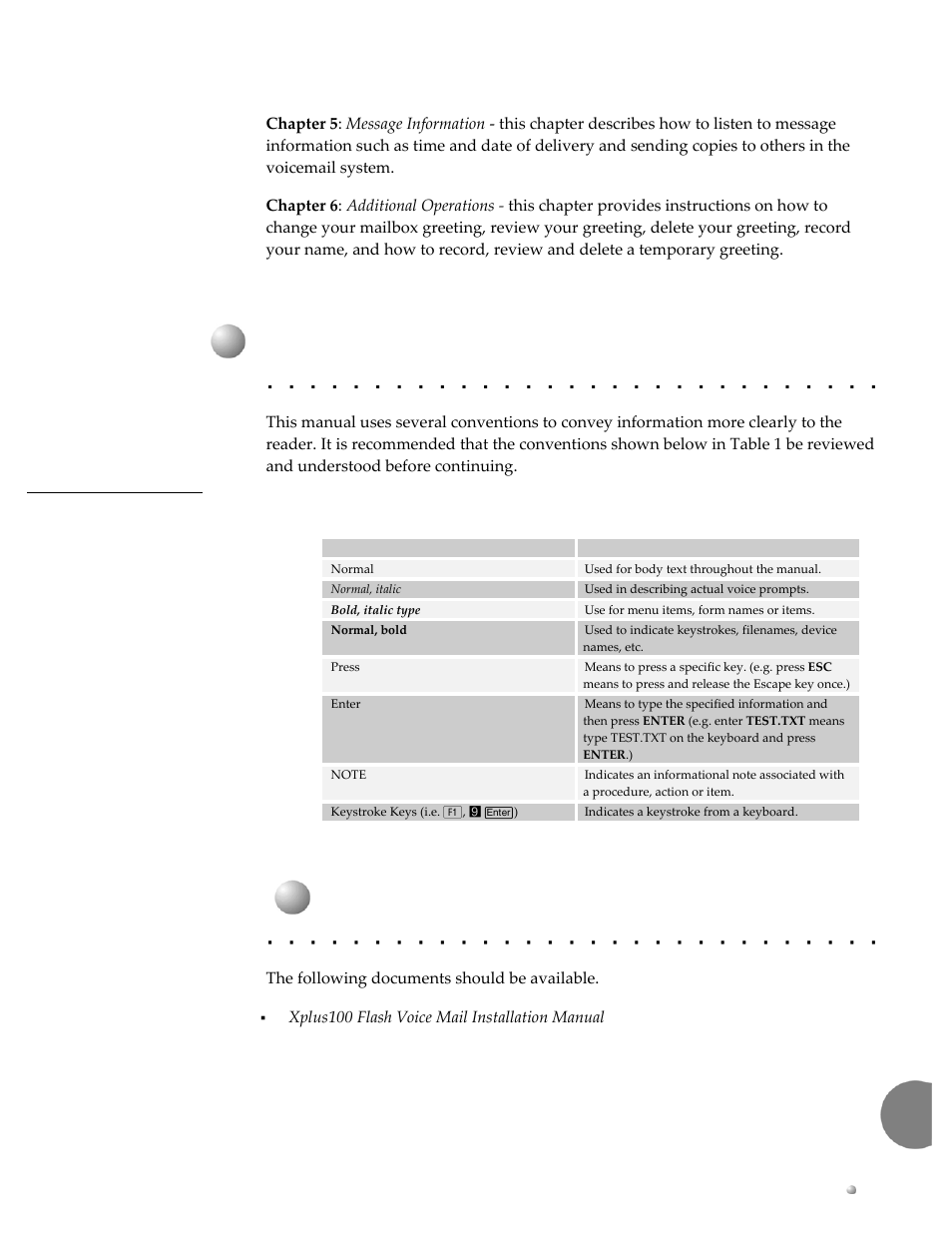 Document conventions, Applicable documents | Xblue Networks XPLUS100 User Manual | Page 7 / 24