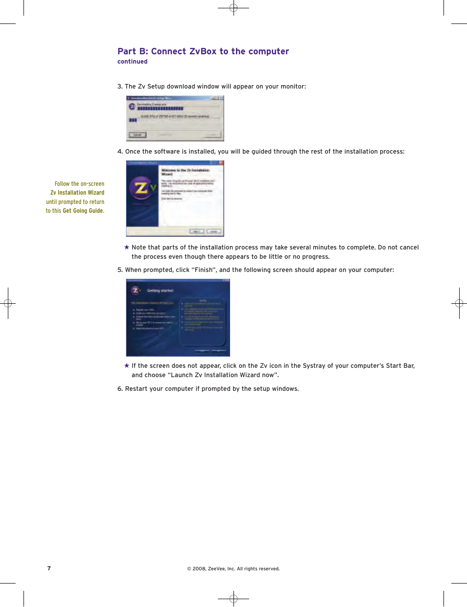 Part b: connect zvbox to the computer | ZeeVee ZvBox Zv-100 User Manual | Page 8 / 12