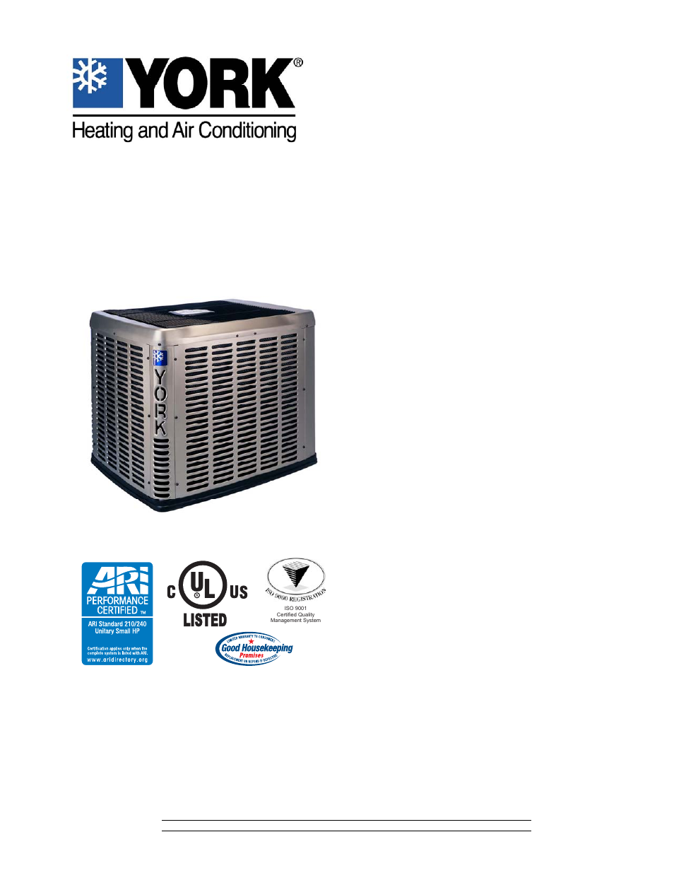 York YZB018 THRU 060 User Manual | 40 pages