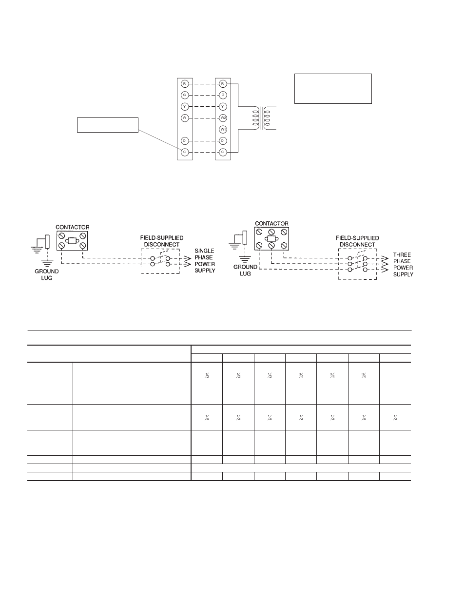 Table 3, Fig. 2 - typical field wiring diagram | York B1HH018 User Manual | Page 4 / 28