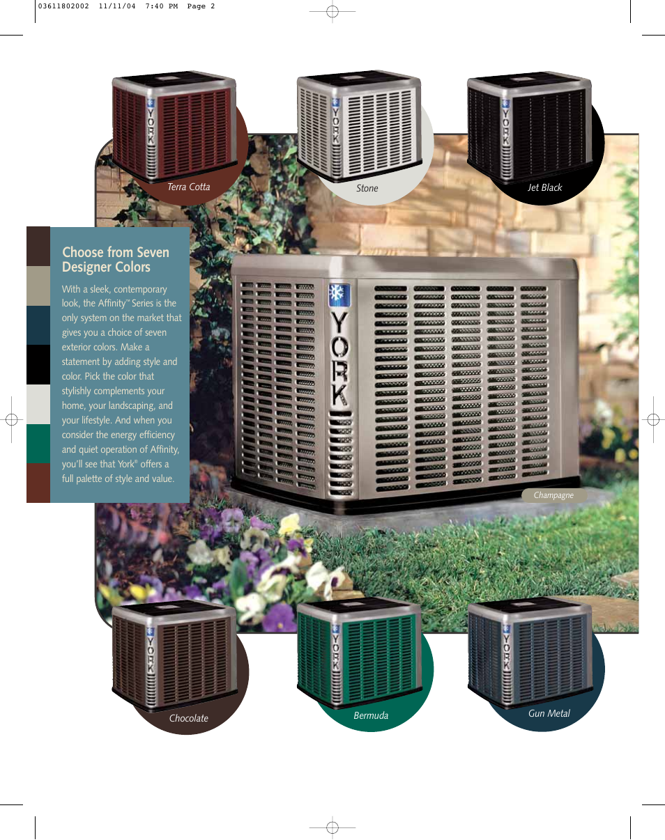 Choose from seven designer colors | York 3S User Manual | Page 2 / 6