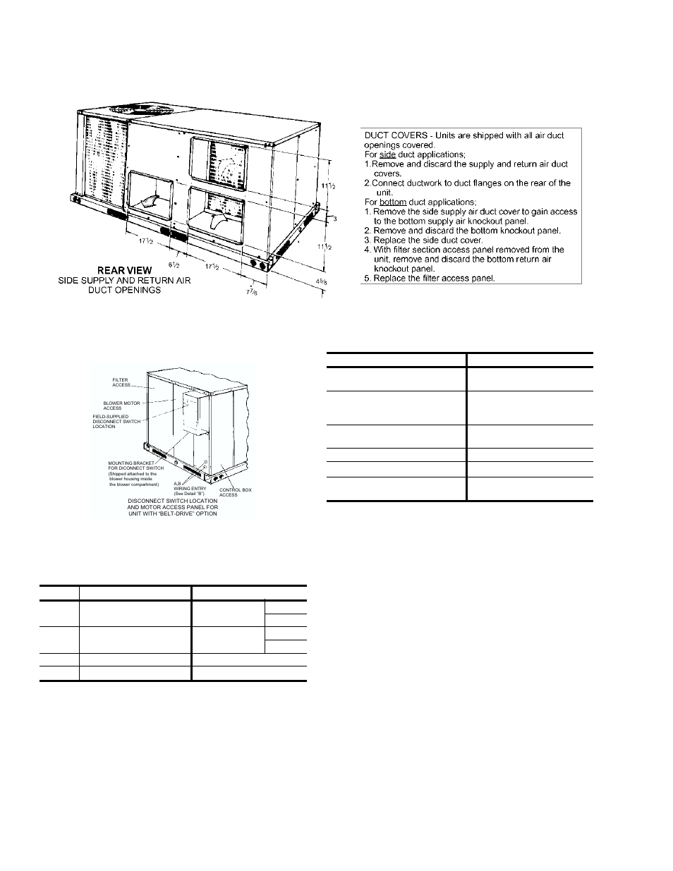 Table 28: minimum clearances | York DM 060 User Manual | Page 34 / 40