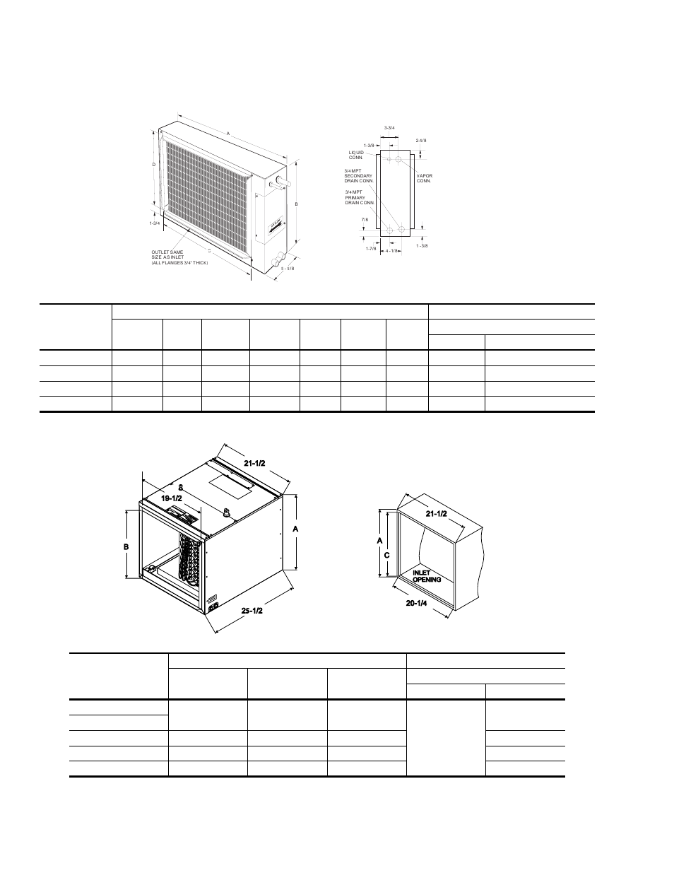 G1hd horizontal duct coil, G1ha horizontal | York GHD User Manual | Page 10 / 12