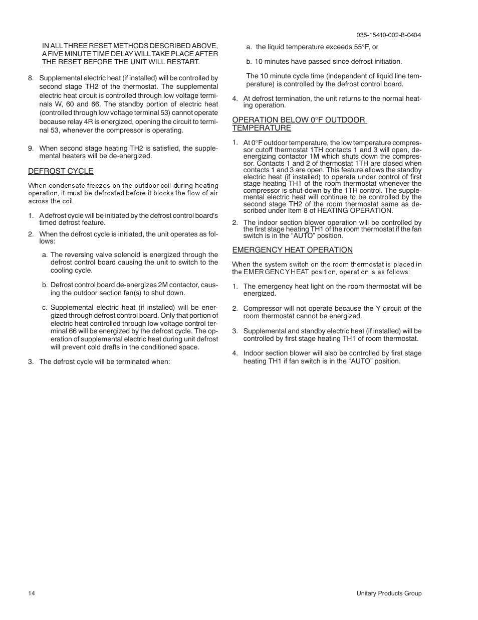 York E2FB120 User Manual | Page 14 / 16