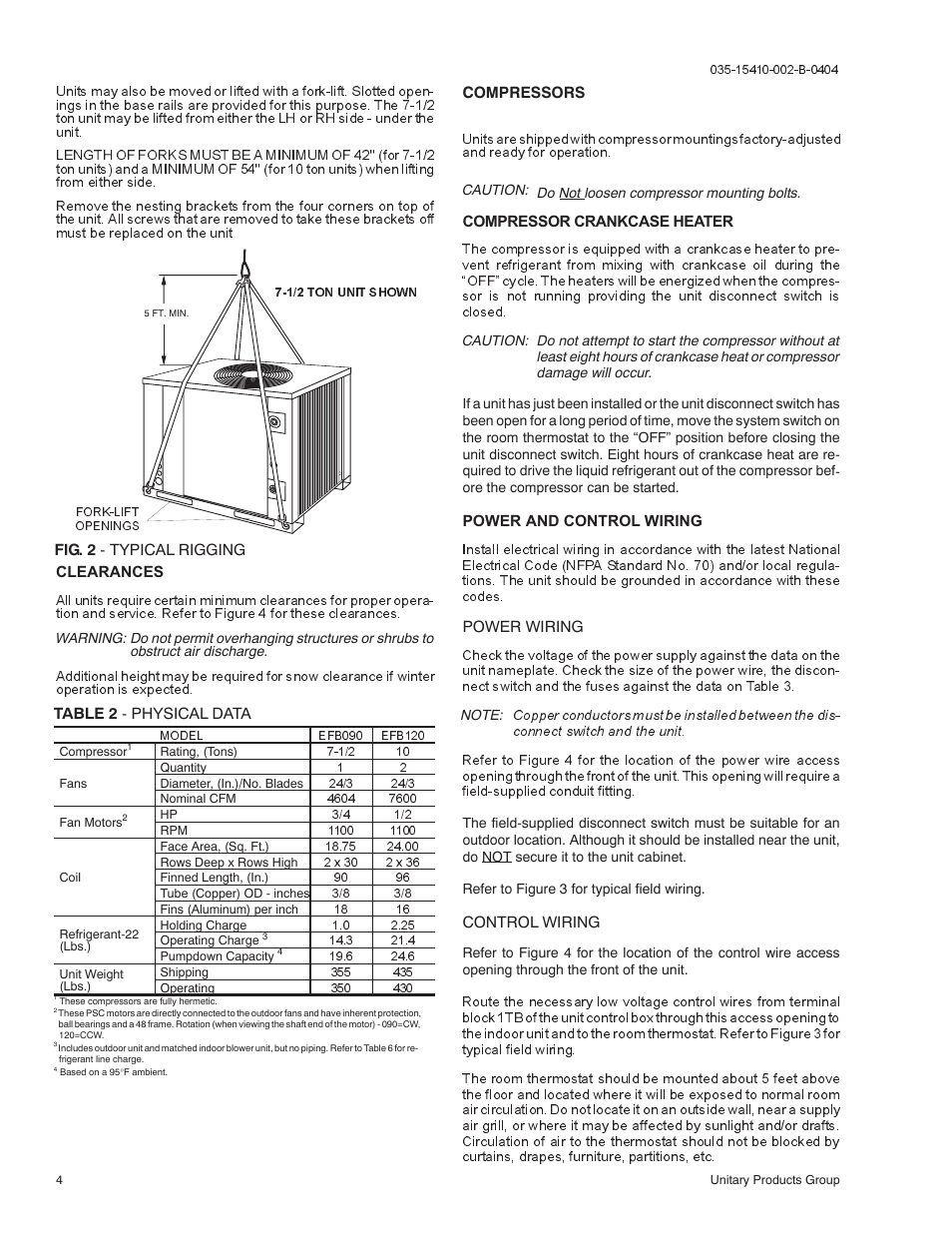 York E2FB120 User Manual | Page 4 / 16