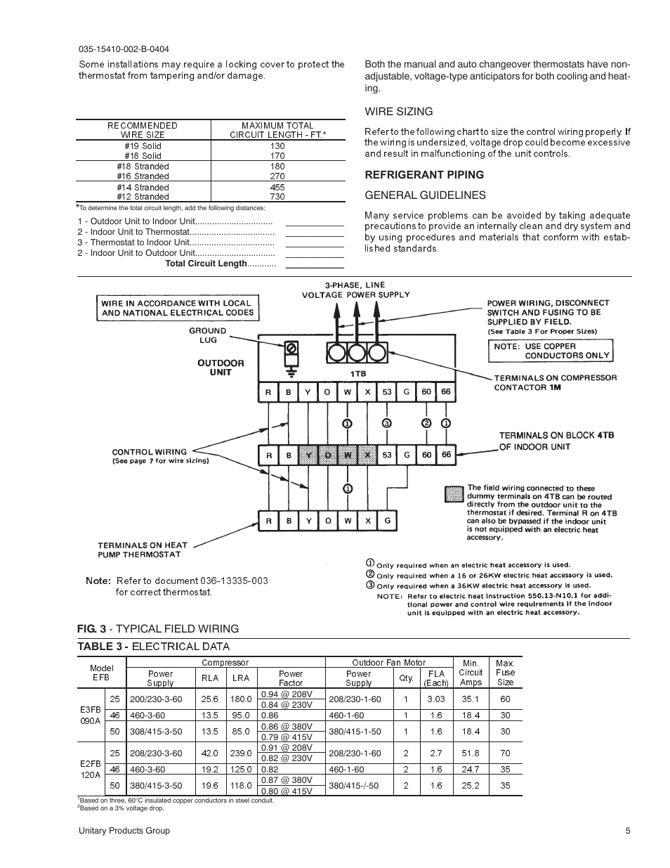 York E2FB120 User Manual | Page 5 / 16