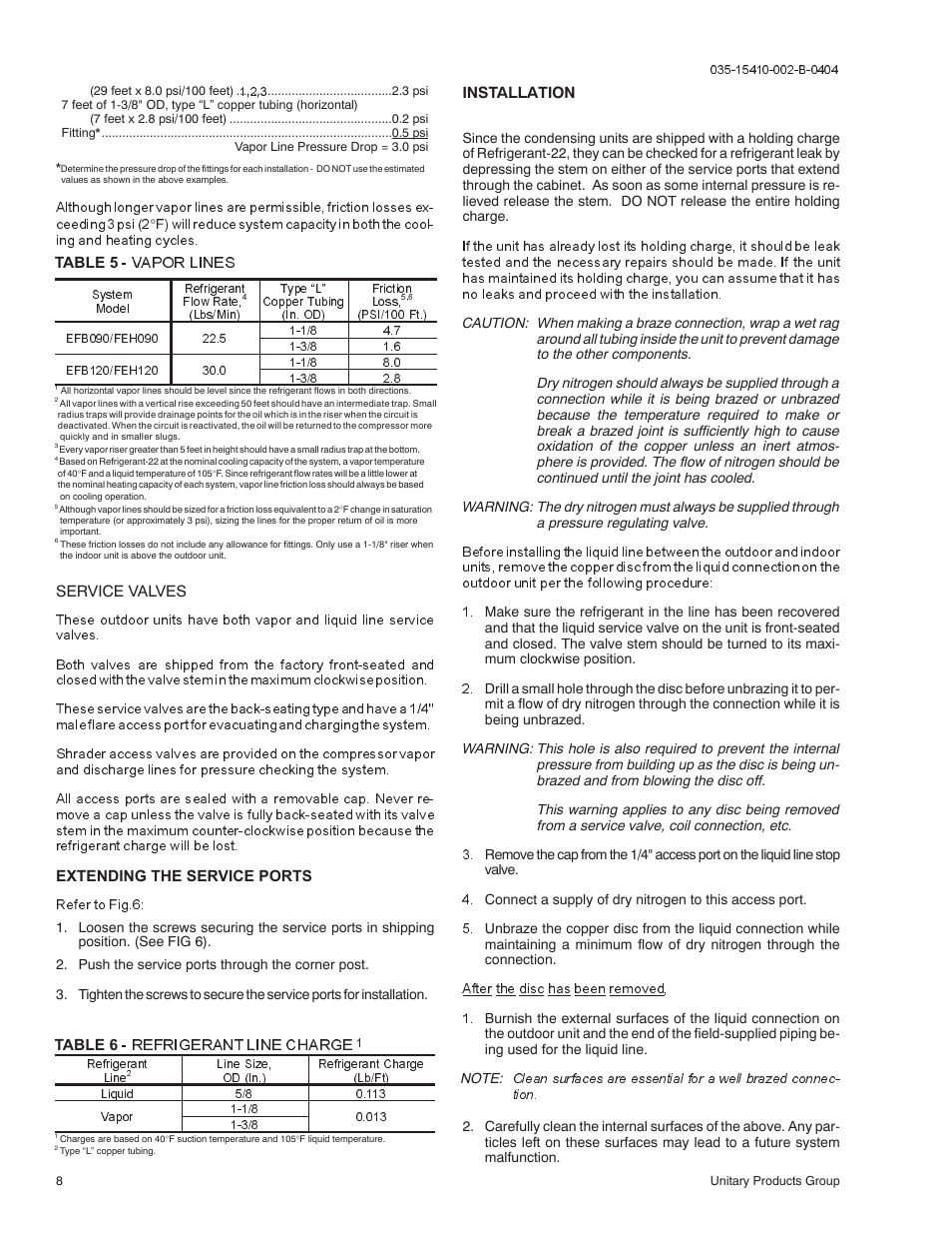 York E2FB120 User Manual | Page 8 / 16