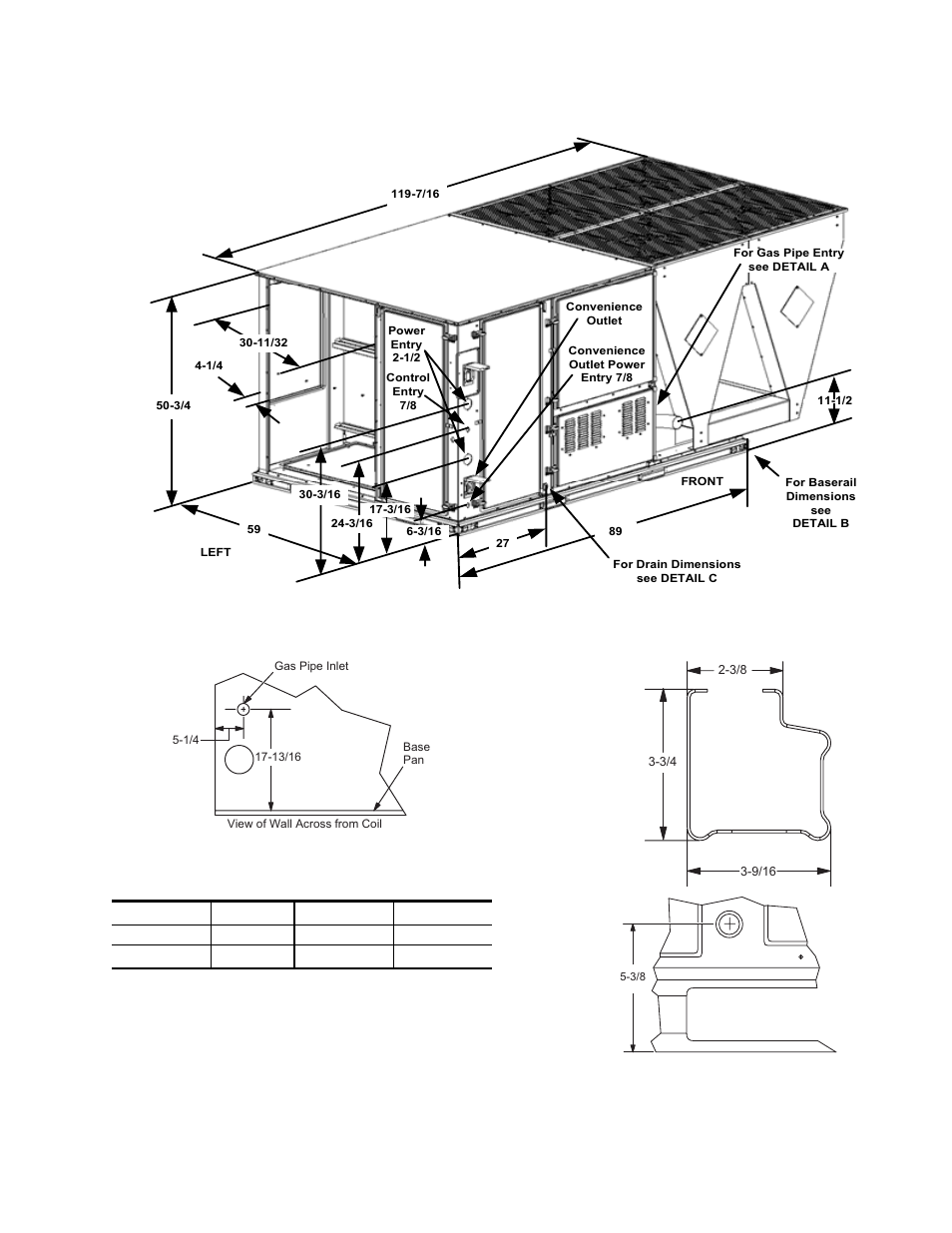Figure 5 - unit dimensions, Table 18: unit clearances | York PREDATOR DJ 150 User Manual | Page 17 / 28