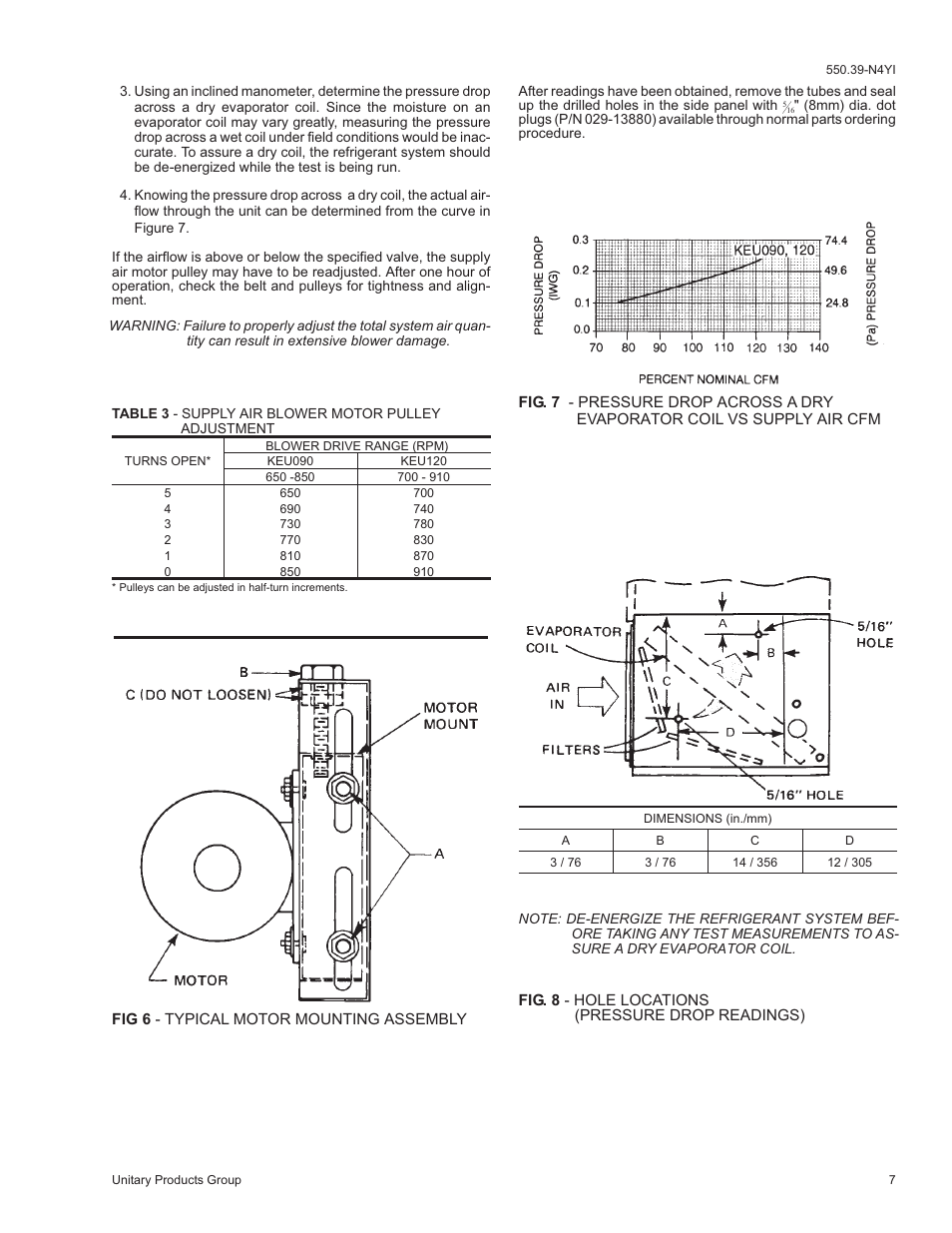 York SUNLINE K4EU120A50A User Manual | Page 7 / 12