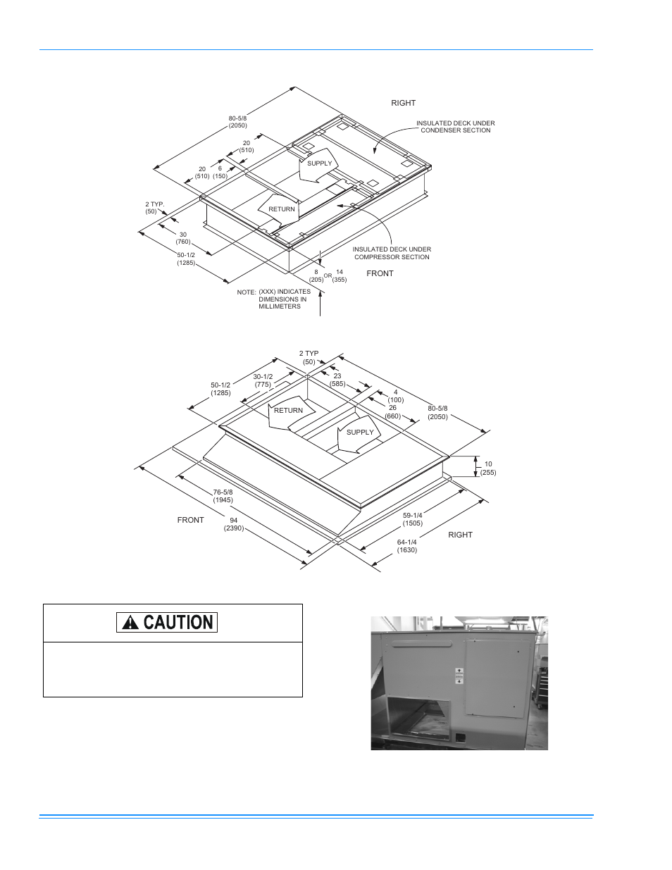 Figure 11 - predator, Roof curb dimensions, Figure 12 - sunline™ to predator | Transition roof curbs, Figure 13 - side panels with hole plugs | York PREDATOR BP120 User Manual | Page 14 / 44