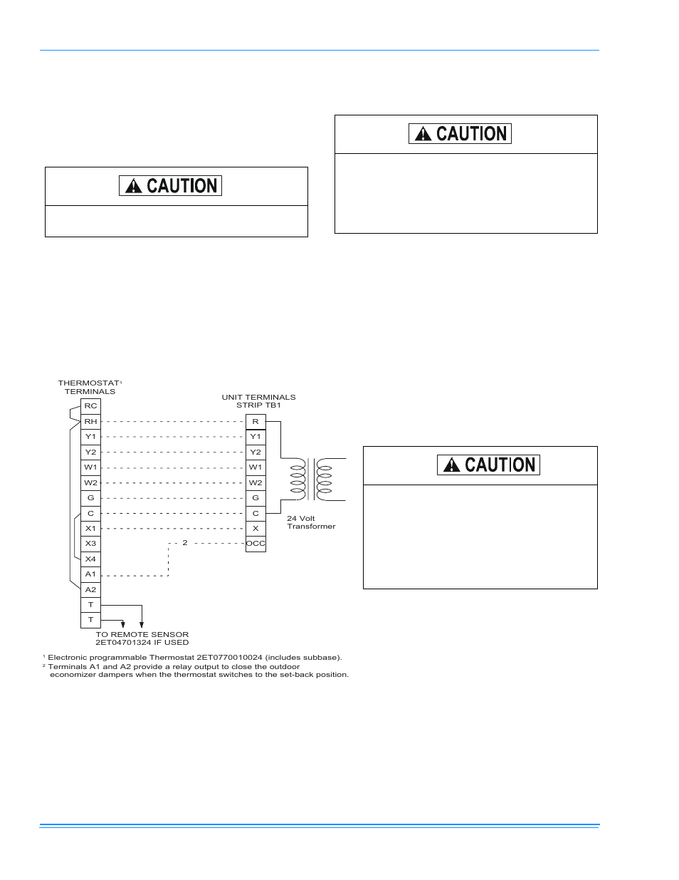 Power wiring detail, Figure 17 - electronic thermostat field wiring | York PREDATOR BP120 User Manual | Page 16 / 44